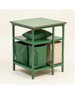 Cedar Bridge Laundry Sorting Station With Plain Removable Bags - Green (synthetic illustration; no displayed measurements)
