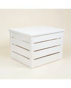 Cedar Dale Closed Outdoor Storage Box - White (synthetic illustration; no displayed measurements)