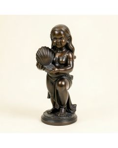 Amabillia Beautiful Girl Holding A Shell Statue (synthetic illustration; no displayed measurements)