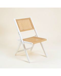 Vale Crest Folding Outdoor Chair - White (synthetic illustration; no displayed measurements)
