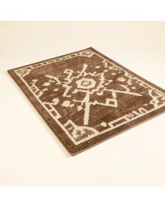 Goa Geometric Tufted Brown/Beige Wool Area Rug (synthetic illustration; no displayed measurements)