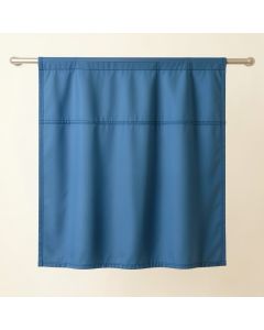 Linden Crossing Shower Curtain Hanging Flat From A Plain Rod - Blue (synthetic illustration; no displayed measurements)