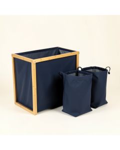 River Brook Laundry Sorting Station With Plain Removable Bags - Navy (synthetic illustration; no displayed measurements)