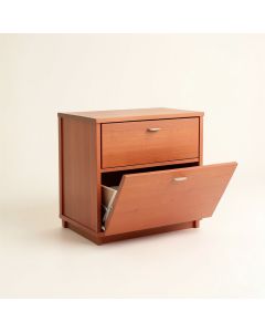 Juniper Dell Freestanding Pull-Out Hamper Cabinet - Terracotta (synthetic illustration; no displayed measurements)