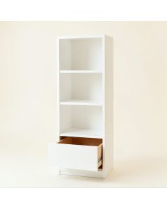 Vale Arc Narrow Cubby Tower - White (synthetic illustration; no displayed measurements)
