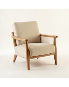 Dawn Falls Upholstered Armchair - Beige (synthetic illustration; no displayed measurements)