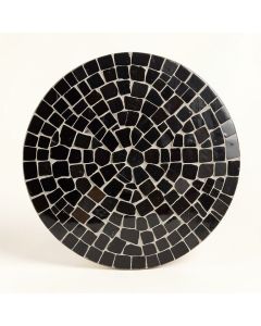 Penny Round Mosaic .75 '' X .75 '' Porcelain Tile In Black (synthetic illustration; no displayed measurements)
