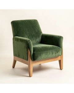 22.87 '' Wide Velvet Armchair (synthetic illustration; no displayed measurements)
