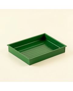 Linden Edge Empty Under-Desk Cable Tray - Green (synthetic illustration; no displayed measurements)