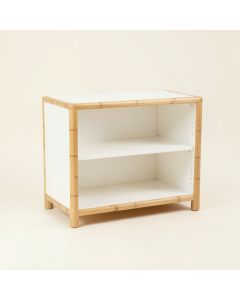 Maple Bluff Low Bookcase - White (synthetic illustration; no displayed measurements)