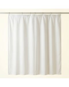 Olive Arc Shower Curtain Hanging Flat From A Plain Rod - White (synthetic illustration; no displayed measurements)