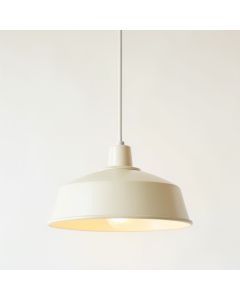 Clay Dell Pendant Light Suspended From One Plain Cable - Ivory (synthetic illustration; no displayed measurements)