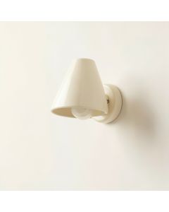 Slate Crest Wall Sconce Mounted On A Plain Wall - Cream (synthetic illustration; no displayed measurements)