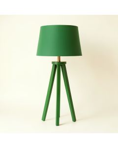 Clay Crossing Floor Lamp With A Plain Fabric Shade - Green (synthetic illustration; no displayed measurements)