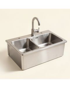 Vault 36 '' L X 24 '' W Double Basins Farmhouse Kitchen Sink (synthetic illustration; no displayed measurements)