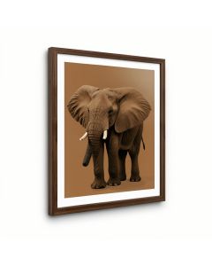 Global Elephant Framed Graphic Art (synthetic illustration; no displayed measurements)