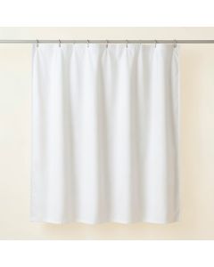 Stone Brook Shower Curtain Hanging Flat From A Plain Rod - White (synthetic illustration; no displayed measurements)