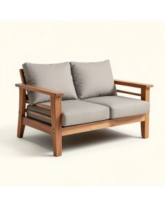 Teak Deep Seating Sofa With Cushions (synthetic illustration; no displayed measurements)