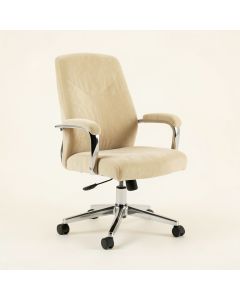 Cosgair Office Chair In Champagne Velvet & Chrome (synthetic illustration; no displayed measurements)