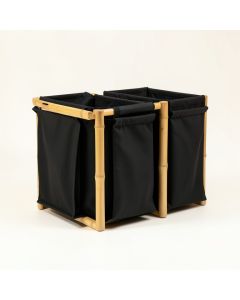 Heath Crossing Laundry Sorting Station With Plain Removable Bags - Black (synthetic illustration; no displayed measurements)