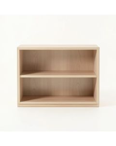 Fern Bend Low Bookcase - Beige (synthetic illustration; no displayed measurements)