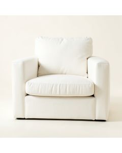 Stone Crest Upholstered Armchair - White (synthetic illustration; no displayed measurements)