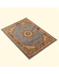 Hillsby Oriental Gray/Orange/Teal Area Rug (synthetic illustration; no displayed measurements)