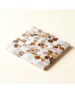 Mother Of Pearl 0.6 '' X 0.6 '' Seashell Mosaic Tile (synthetic illustration; no displayed measurements)