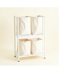 Brook Arc Laundry Sorting Station With Plain Removable Bags (synthetic illustration; no displayed measurements)