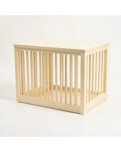 Rowan Falls Empty Furniture-Style Pet Crate - Cream (synthetic illustration; no displayed measurements)