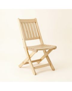 Juniper Brook Folding Outdoor Chair - Beige (synthetic illustration; no displayed measurements)