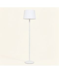 Pine Canyon Floor Lamp With A Plain Fabric Shade - White (synthetic illustration; no displayed measurements)