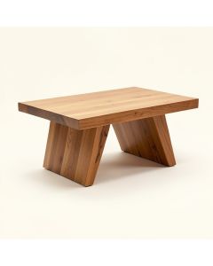 Duchesne Solid Wood Trestle Coffee Table (synthetic illustration; no displayed measurements)