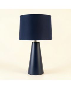 Pine Dale Table Lamp With A Plain Fabric Shade - Navy (synthetic illustration; no displayed measurements)