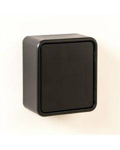 River Arc Wall-Mounted Entry Cabinet - Black (synthetic illustration; no displayed measurements)