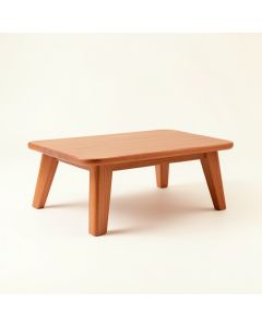 Birch Arc Coffee Table (synthetic illustration; no displayed measurements)