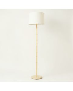Harbor Brook Floor Lamp With A Plain Fabric Shade - Ivory (synthetic illustration; no displayed measurements)
