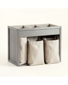 Hill Bluff Laundry Sorting Station With Plain Removable Bags - Gray (synthetic illustration; no displayed measurements)
