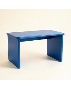 Oak Edge Writing Desk - Blue (synthetic illustration; no displayed measurements)