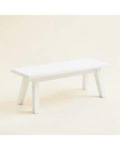 Alder Bridge Indoor Bench - White (synthetic illustration; no displayed measurements)