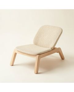 Meadow Arc Outdoor Lounge Chair - Ivory (synthetic illustration; no displayed measurements)