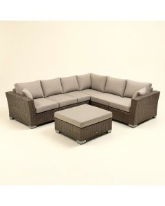 Abbegail Patio 7 Piece Sectional Seating Group With Cushions (synthetic illustration; no displayed measurements)