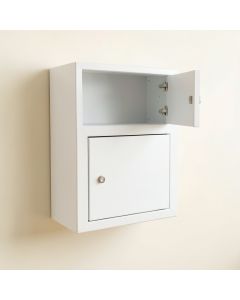 Alder Crossing Wall-Mounted Entry Cabinet - White (synthetic illustration; no displayed measurements)