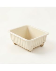 Rowan Branch Empty Railing Planter With Integral Brackets - Ivory (synthetic illustration; no displayed measurements)