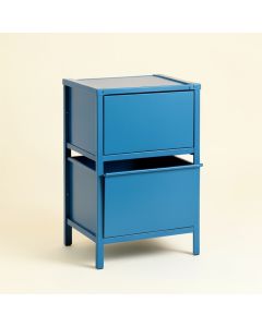 Rowan Crossing Freestanding Pull-Out Hamper Cabinet - Blue (synthetic illustration; no displayed measurements)