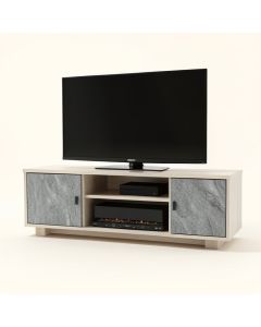 Adalberto Tv Stand For Tvs Up To 65 '' With Fireplace Included (synthetic illustration; no displayed measurements)