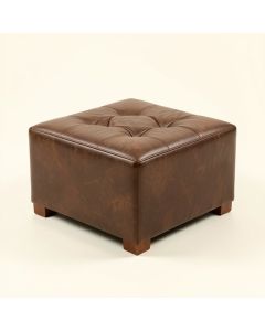 Novak 38.2 '' Wide Faux Leather Tufted Square Cocktail Ottoman (synthetic illustration; no displayed measurements)