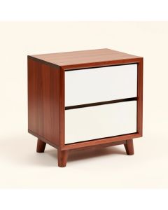 Alyssa Mid Century Modern 2 Drawer Nightstand (synthetic illustration; no displayed measurements)