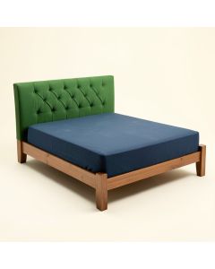 Dash Solid Wood Tufted Upholstered Low Profile Standard Bed (synthetic illustration; no displayed measurements)