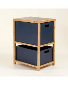 Olive Canyon Freestanding Pull-Out Hamper Cabinet - Navy (synthetic illustration; no displayed measurements)